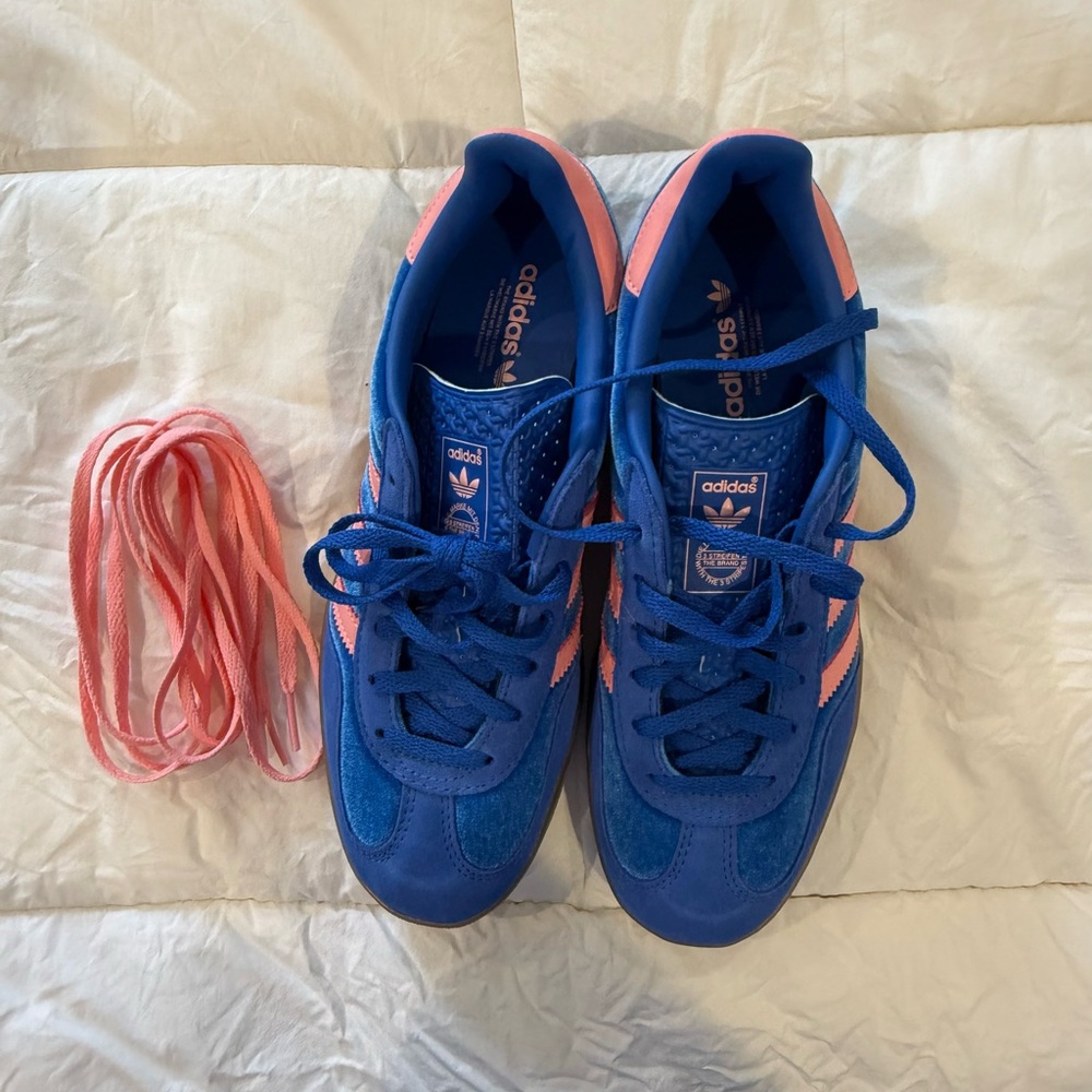 adidas Originals Blue and Pink Athletic Shoes
